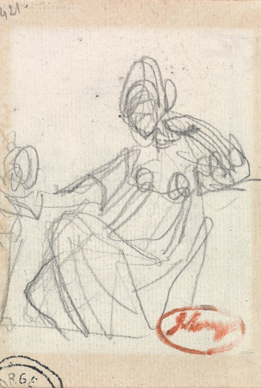 Sedící žena a dítě od George Romney
