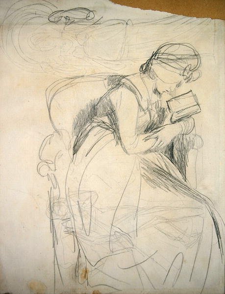 Serena Reading (tužka na papíře) od George Romney