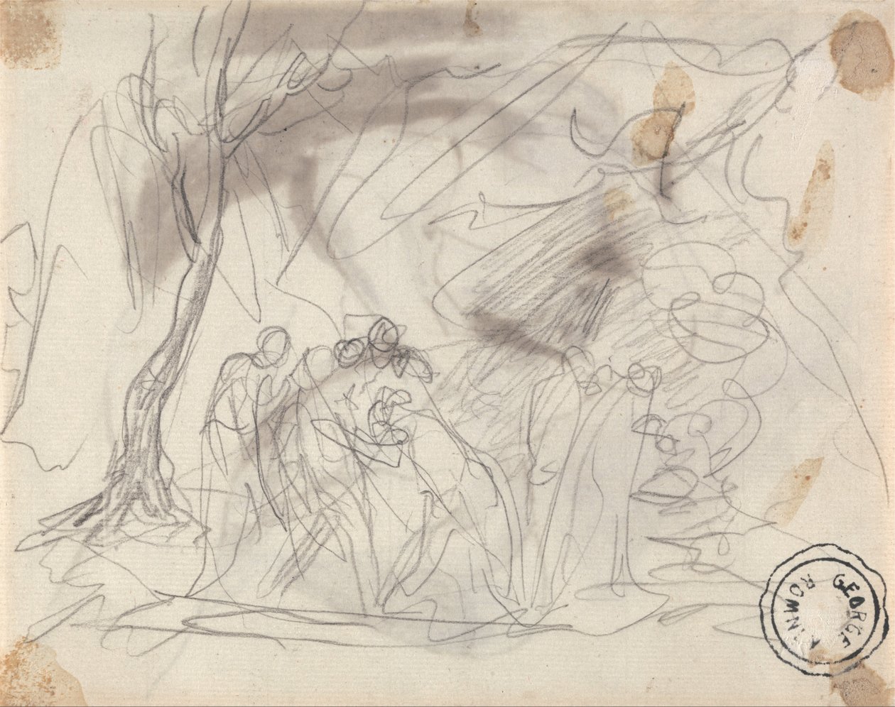 Skica pro Canidii a mládež od George Romney