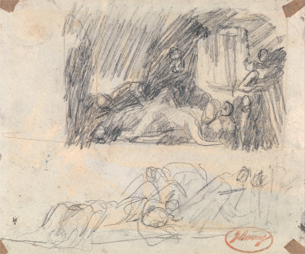 Skica pro scénu Howard od George Romney