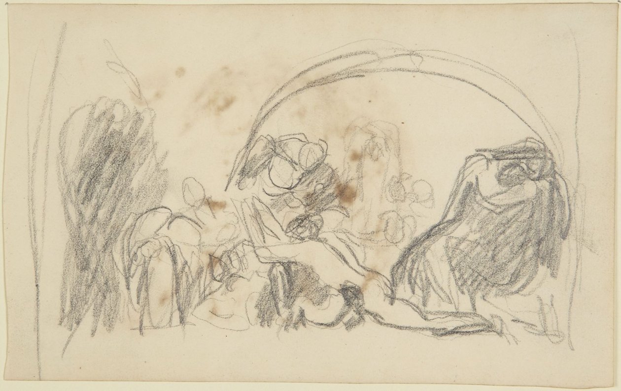 Náčrt k projektu „Howard navštěvuje věznice“ od George Romney
