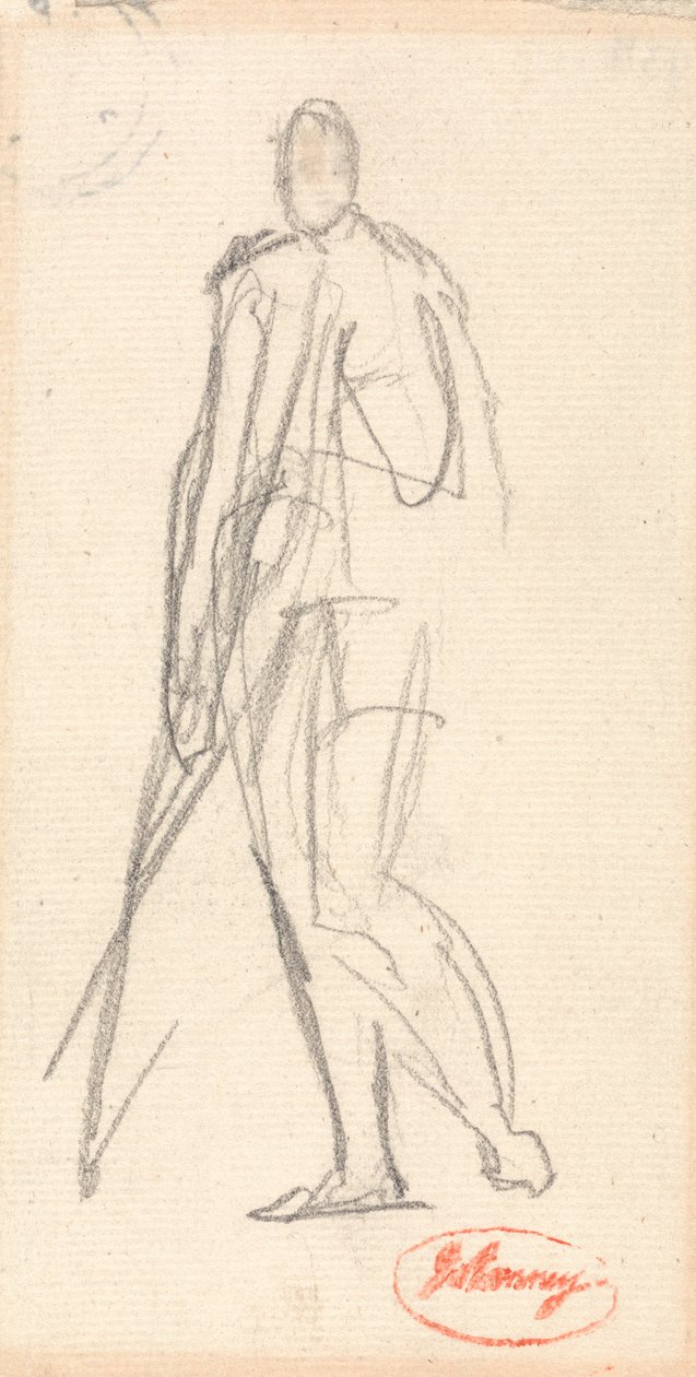 Skica k portrétu stojícího muže od George Romney