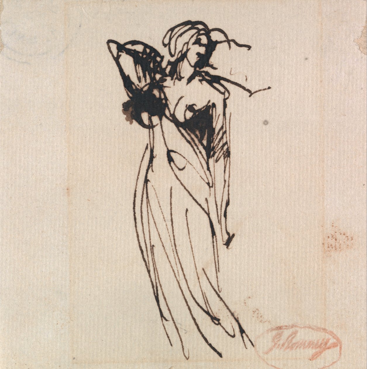 Stojící ženská postava od George Romney