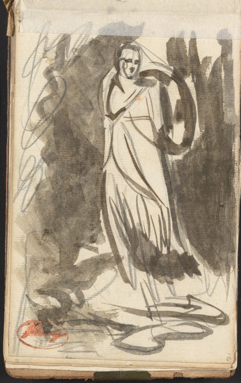 Stojící ženská postava od George Romney