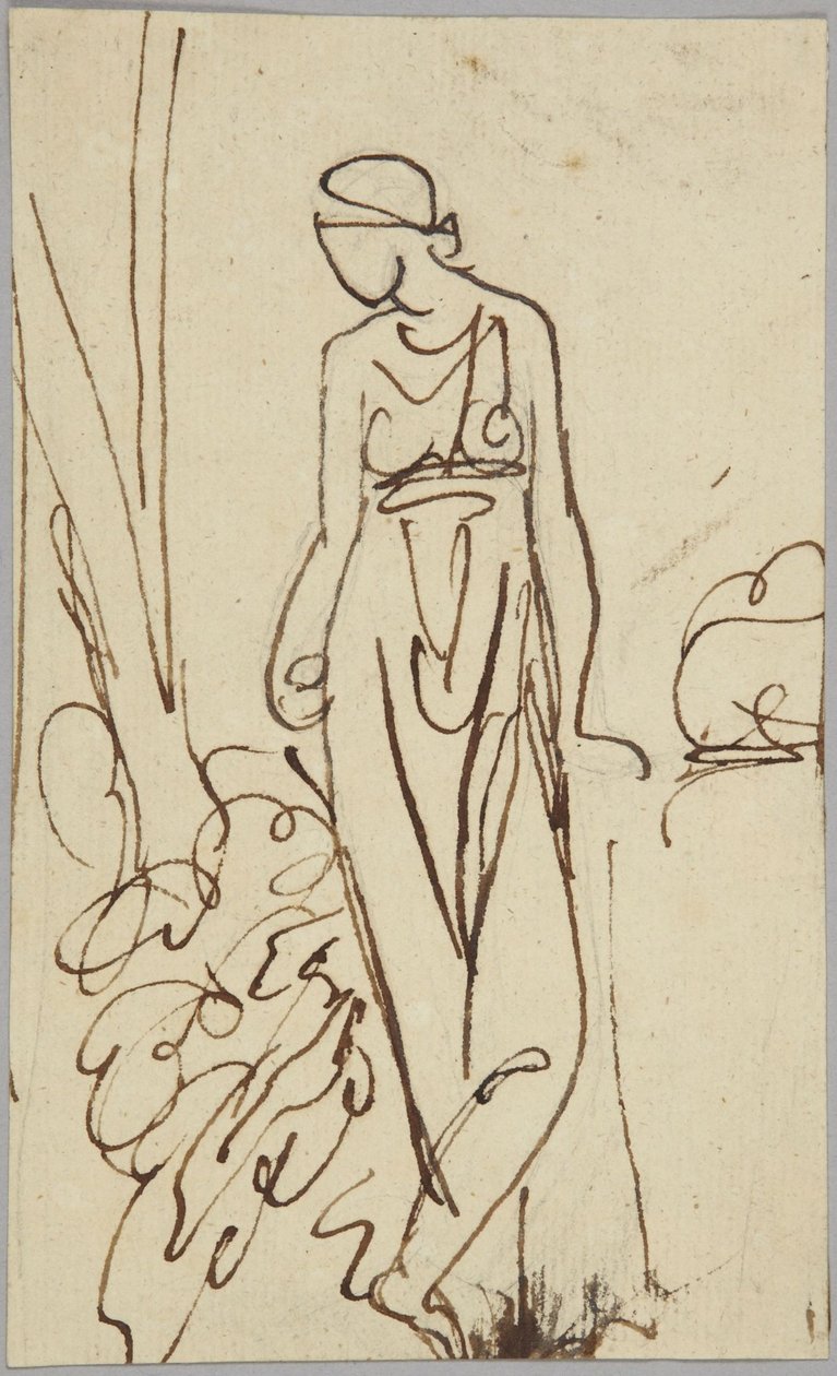 Stojící ženská postava, portrétní studie od George Romney