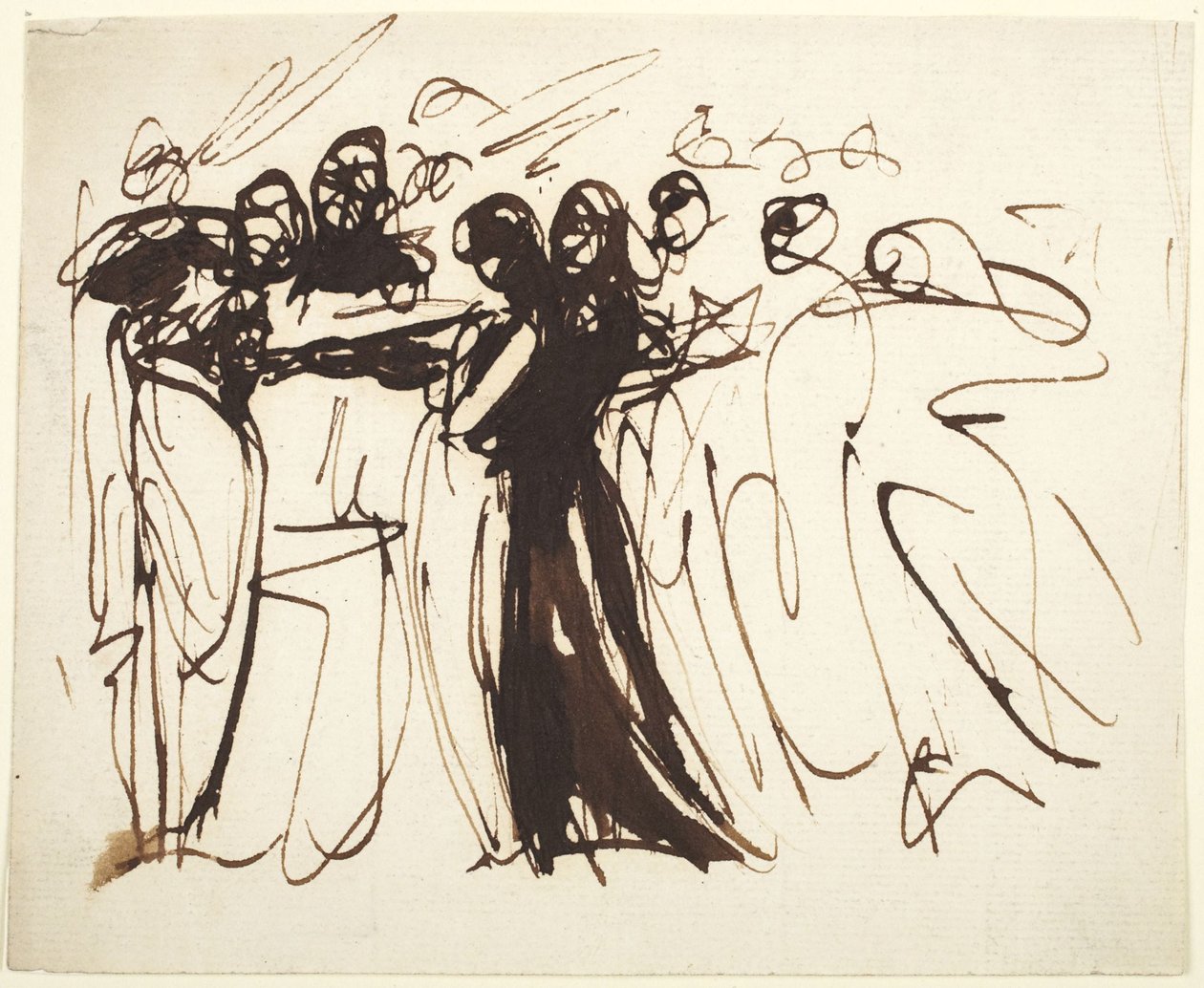 Shromážděné stojící postavy od George Romney