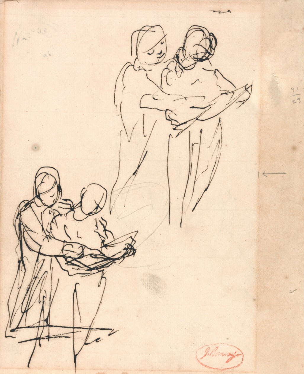 Studie dětí prohlížejících si knihu od George Romney