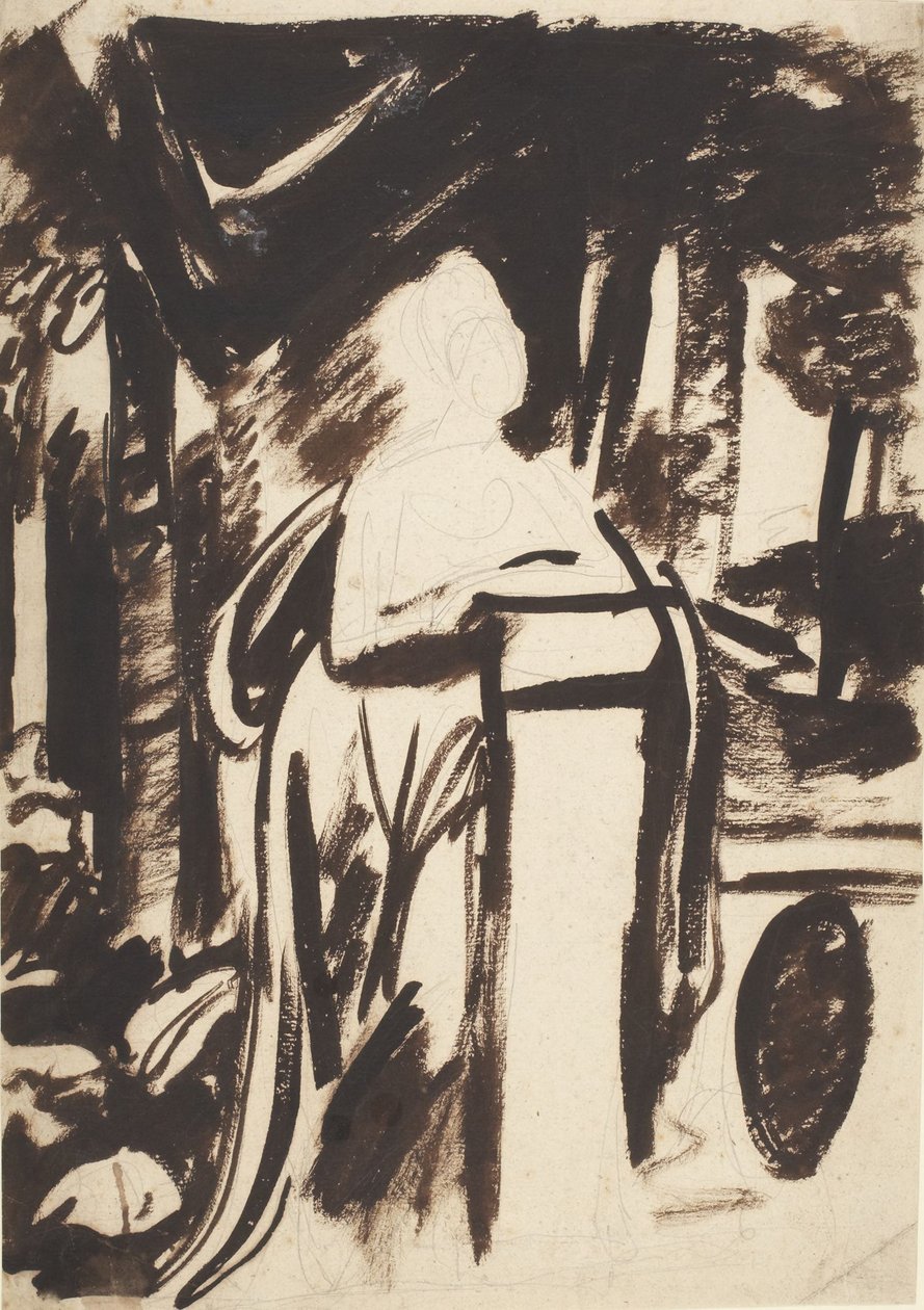 Studie k portrétu lady Elizabeth Monsonové od George Romney