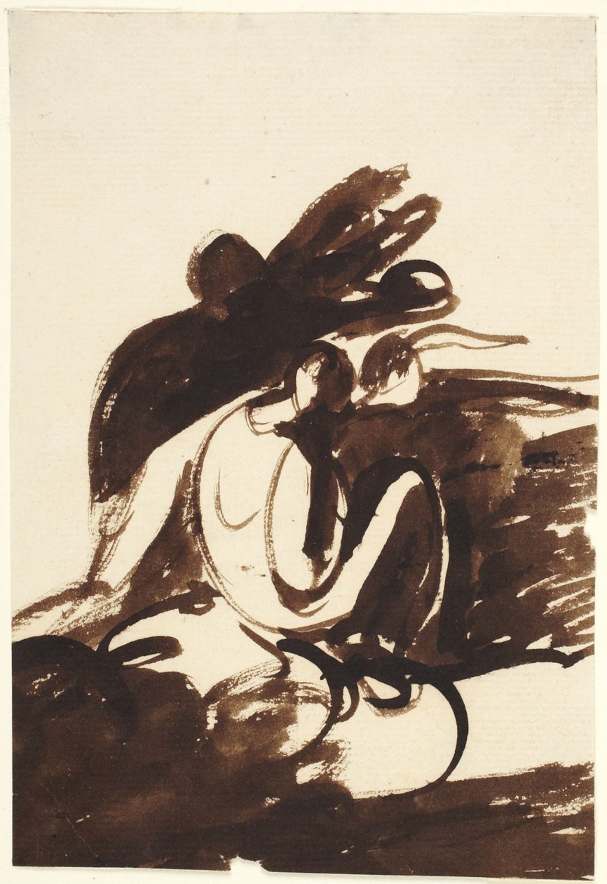 Studie skupiny postav od George Romney