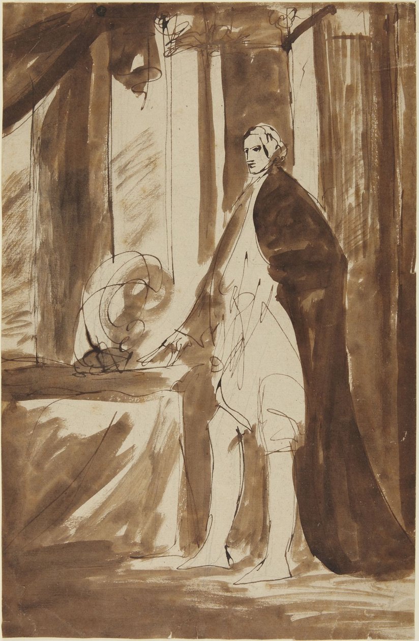 Studie k portrétu muže od George Romney