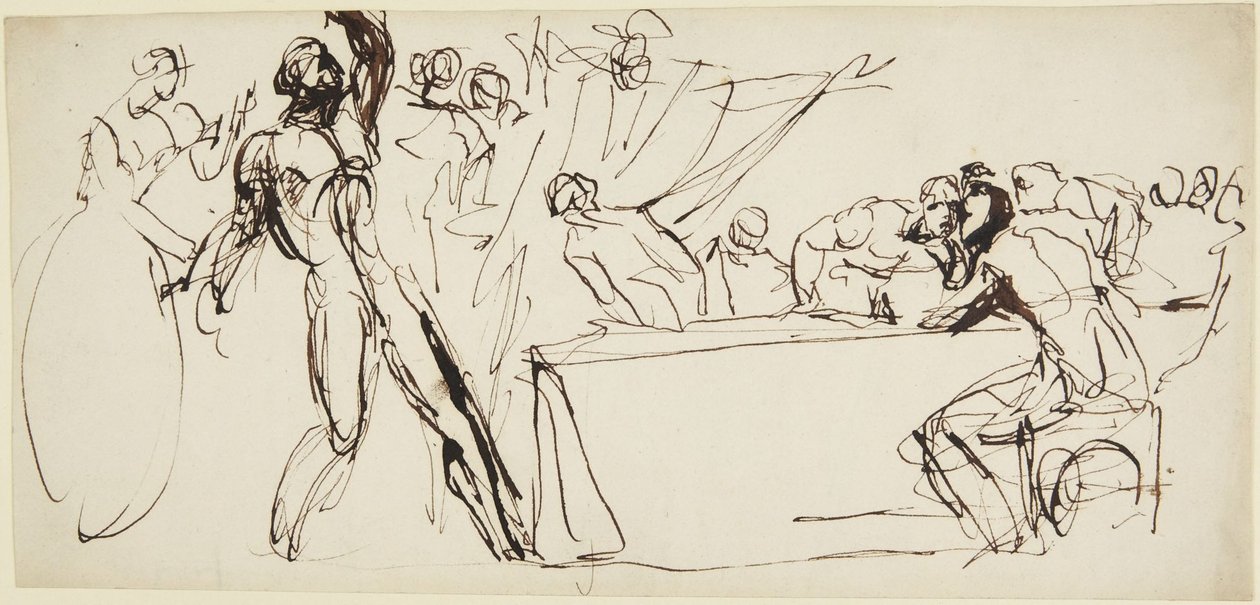 Analýza Banquova ducha ze scény hostiny ve hře Macbeth od George Romney
