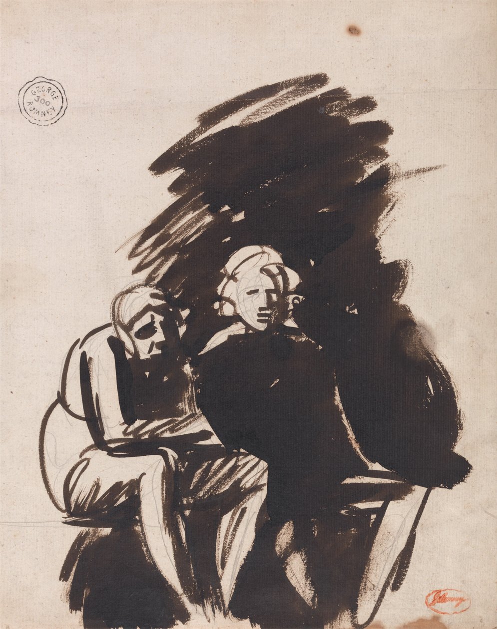 Studie dvou postav od George Romney