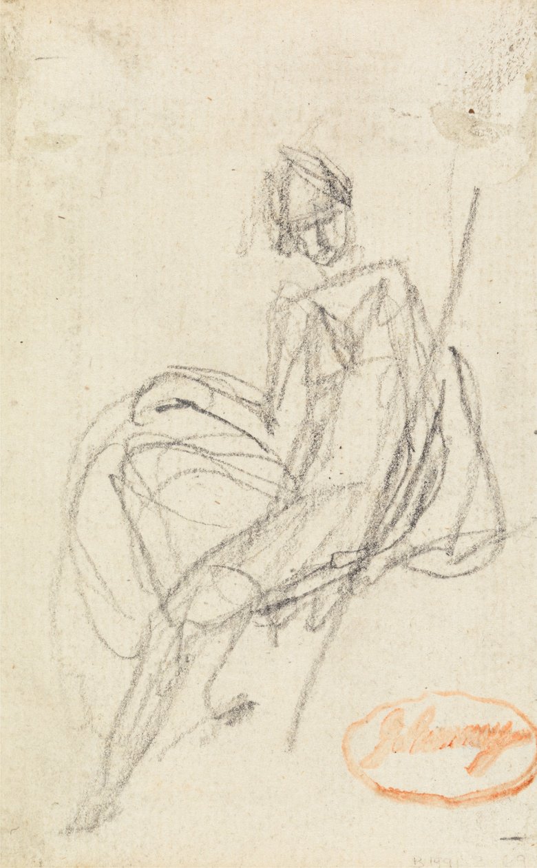 Studie sedící ženy od George Romney