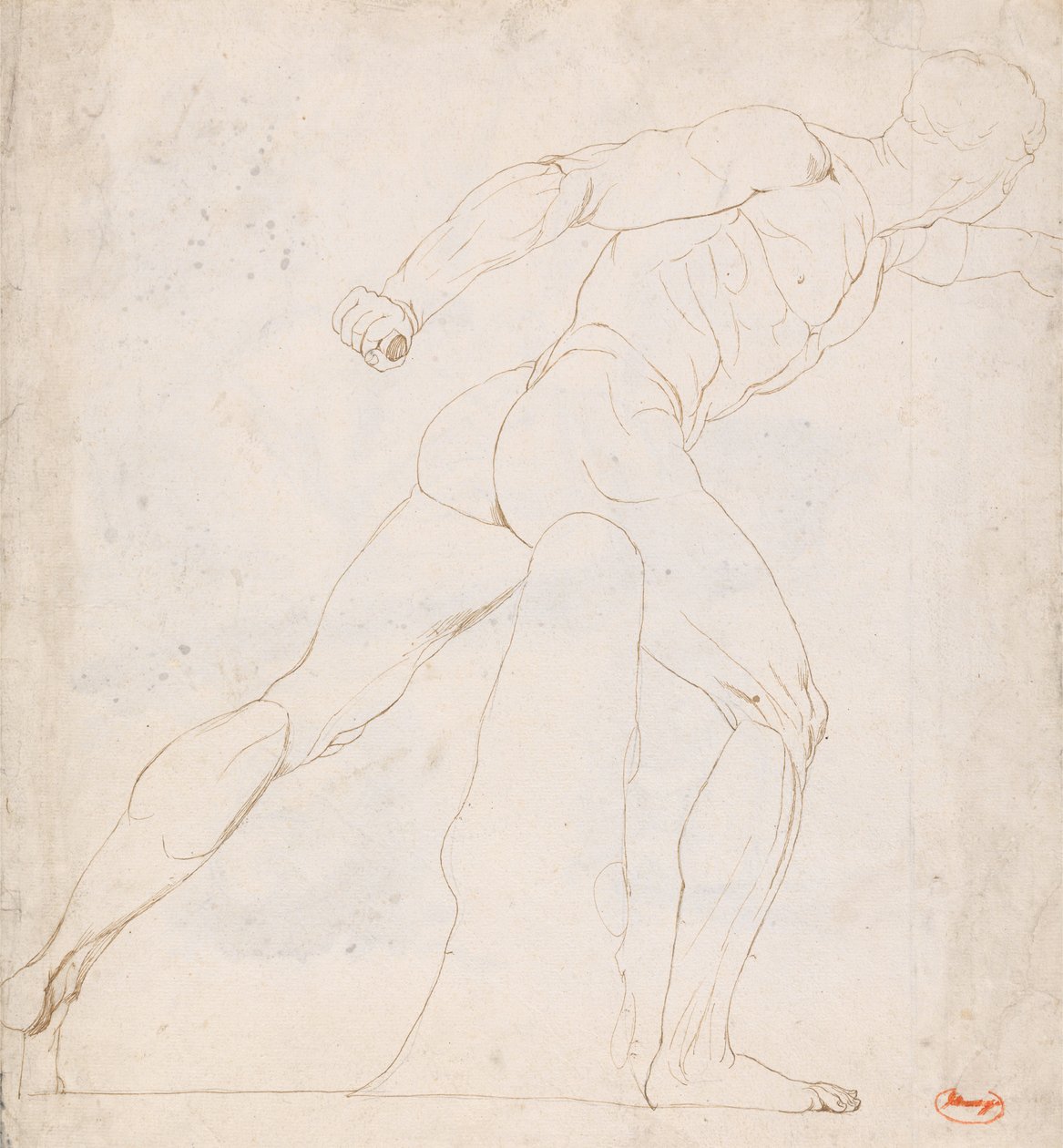 Studie gladiátora z galerie Borghese od George Romney