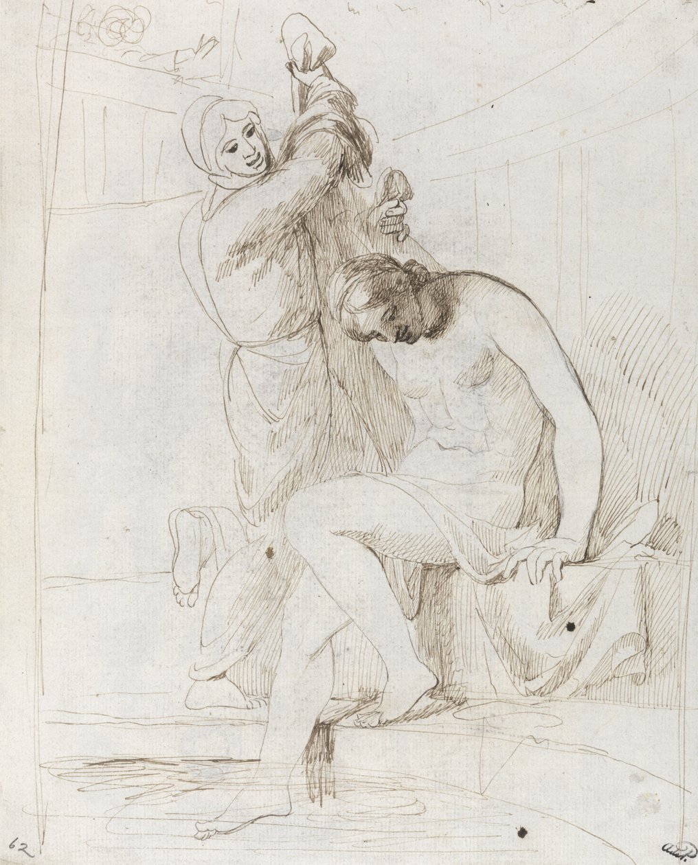 Bathsheba Bathsheba (pero a hnědý inkoust na papíru) od George Romney