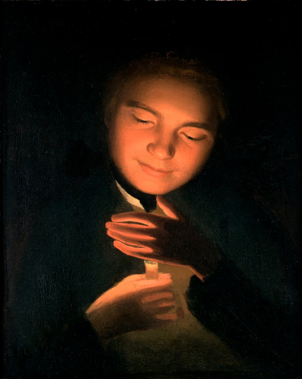 Bratr umělců James, držící svíčku, 1761 od George Romney
