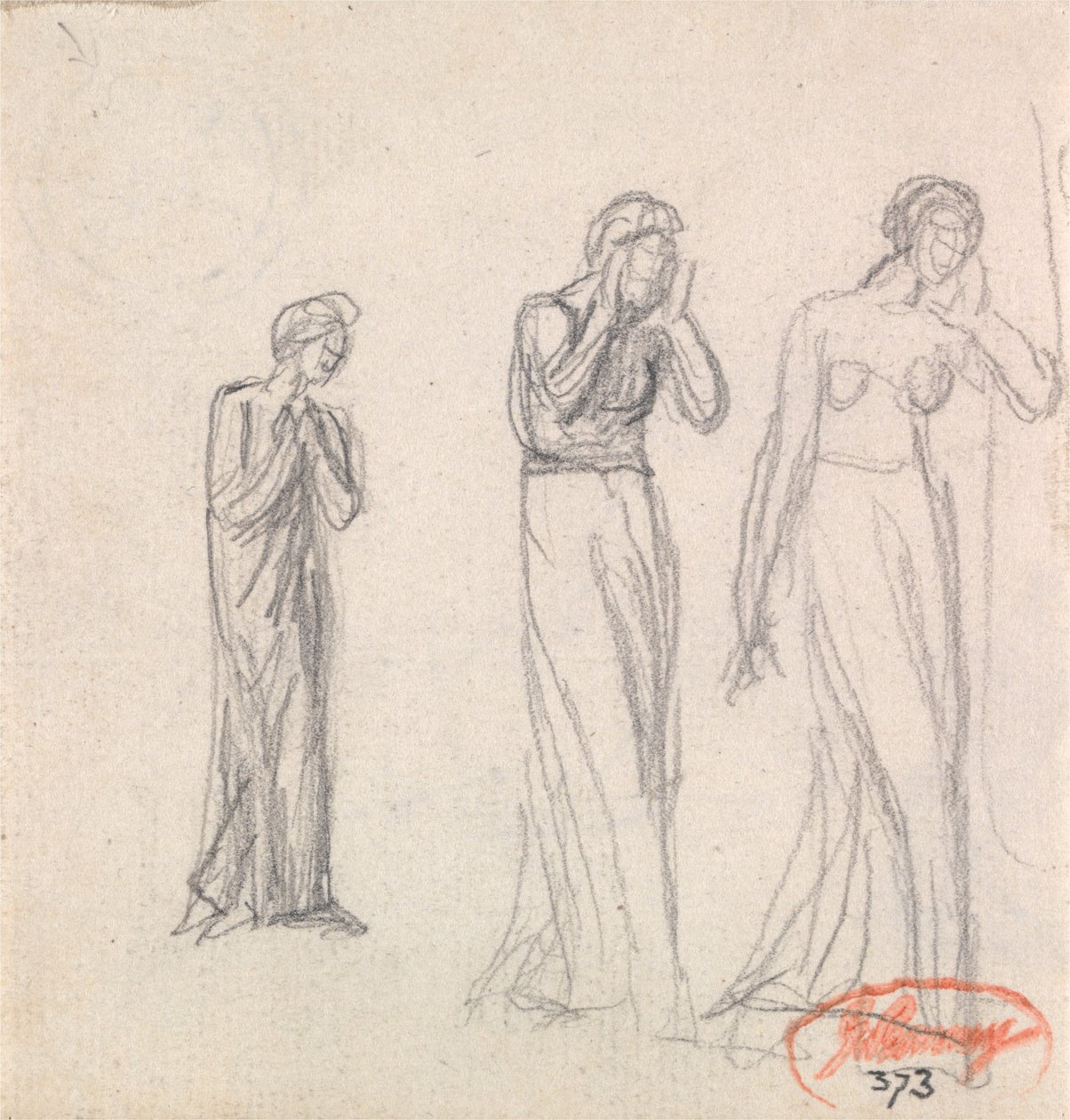 Tři truchlící ženy od George Romney