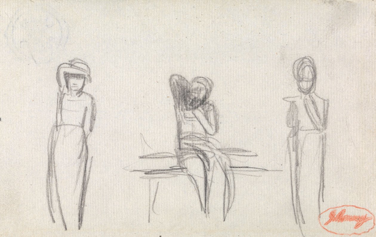 Tři studie mladé dívky od George Romney
