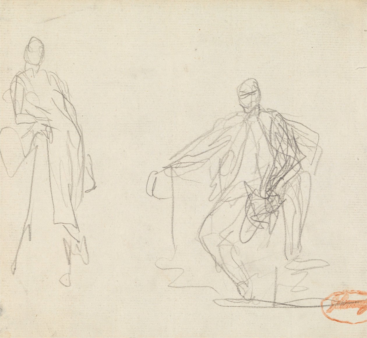 Dvě studie postav 30 od George Romney