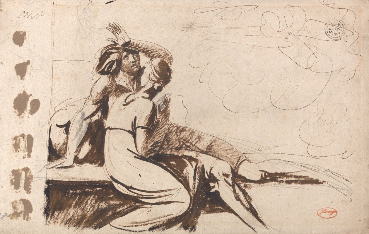 Dva milenci (Muž probouzející se ze snu) od George Romney