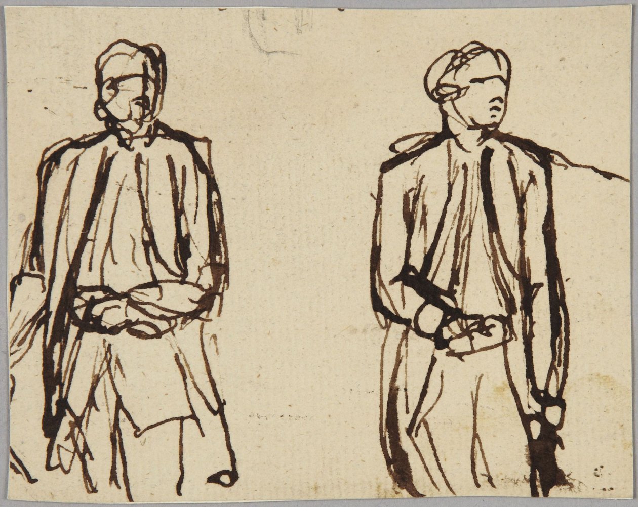 Dvě stojící mužské postavy od George Romney