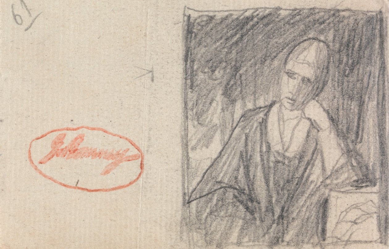 Žena opírající si hlavu o ohnutou ruku od George Romney