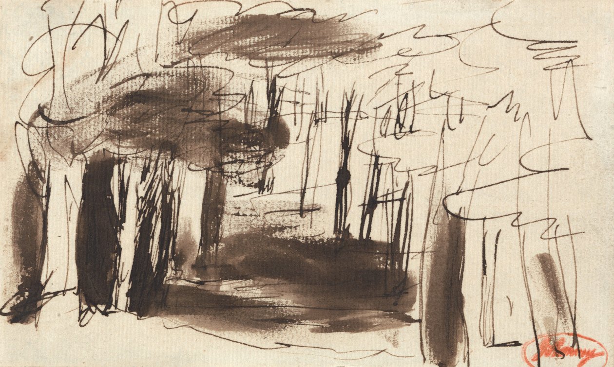 Lesní scéna od George Romney
