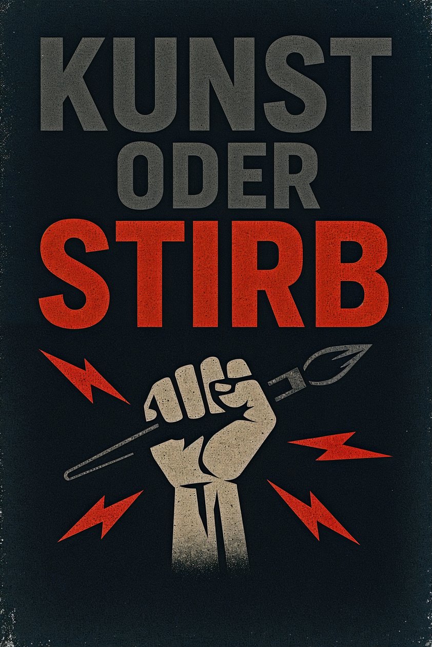 ART OR DIE-Němec, 2024 (akryl na plátně) od George Rosaly