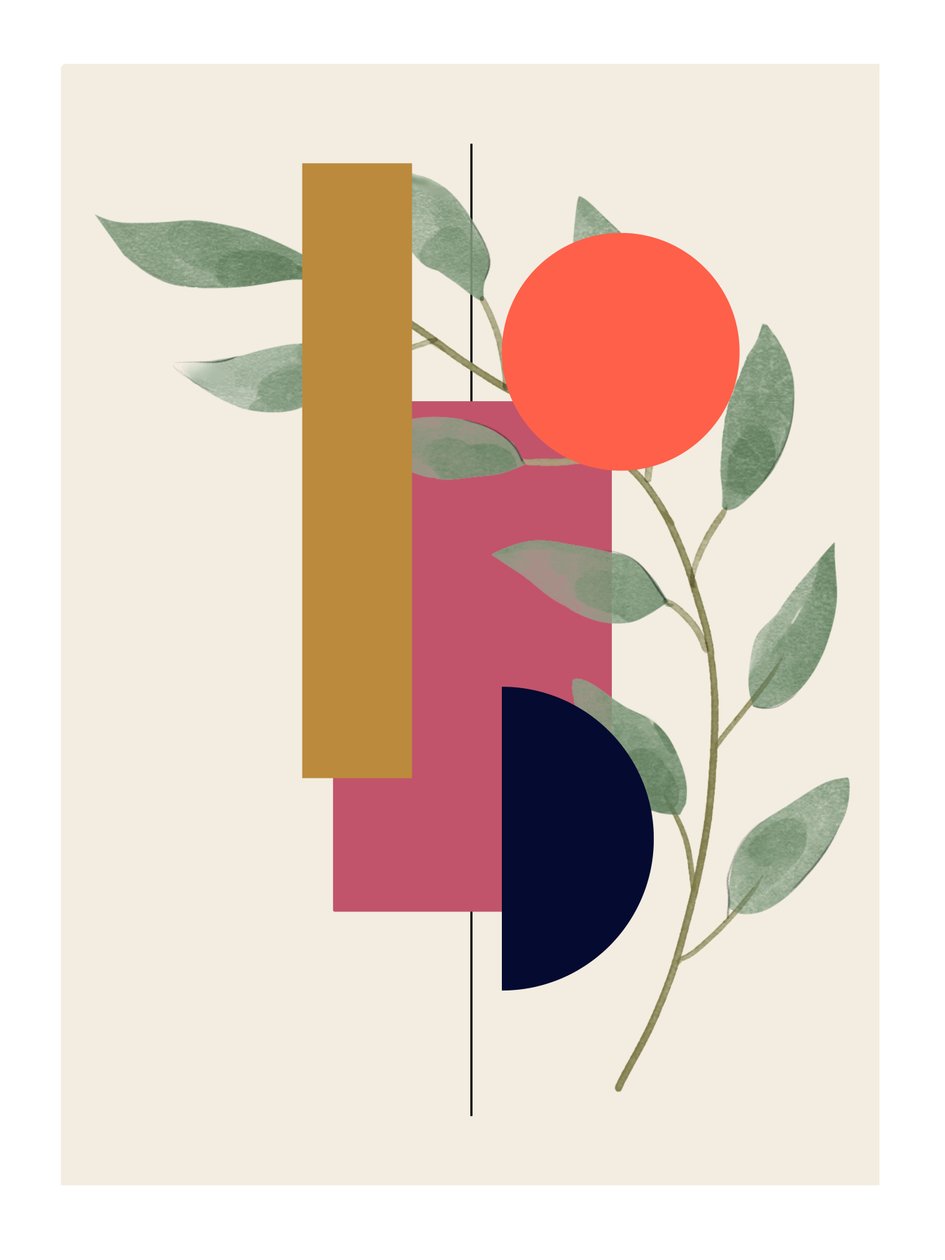 Abstraktní zahrada, 21. století (ilustrace) od George Rosaly