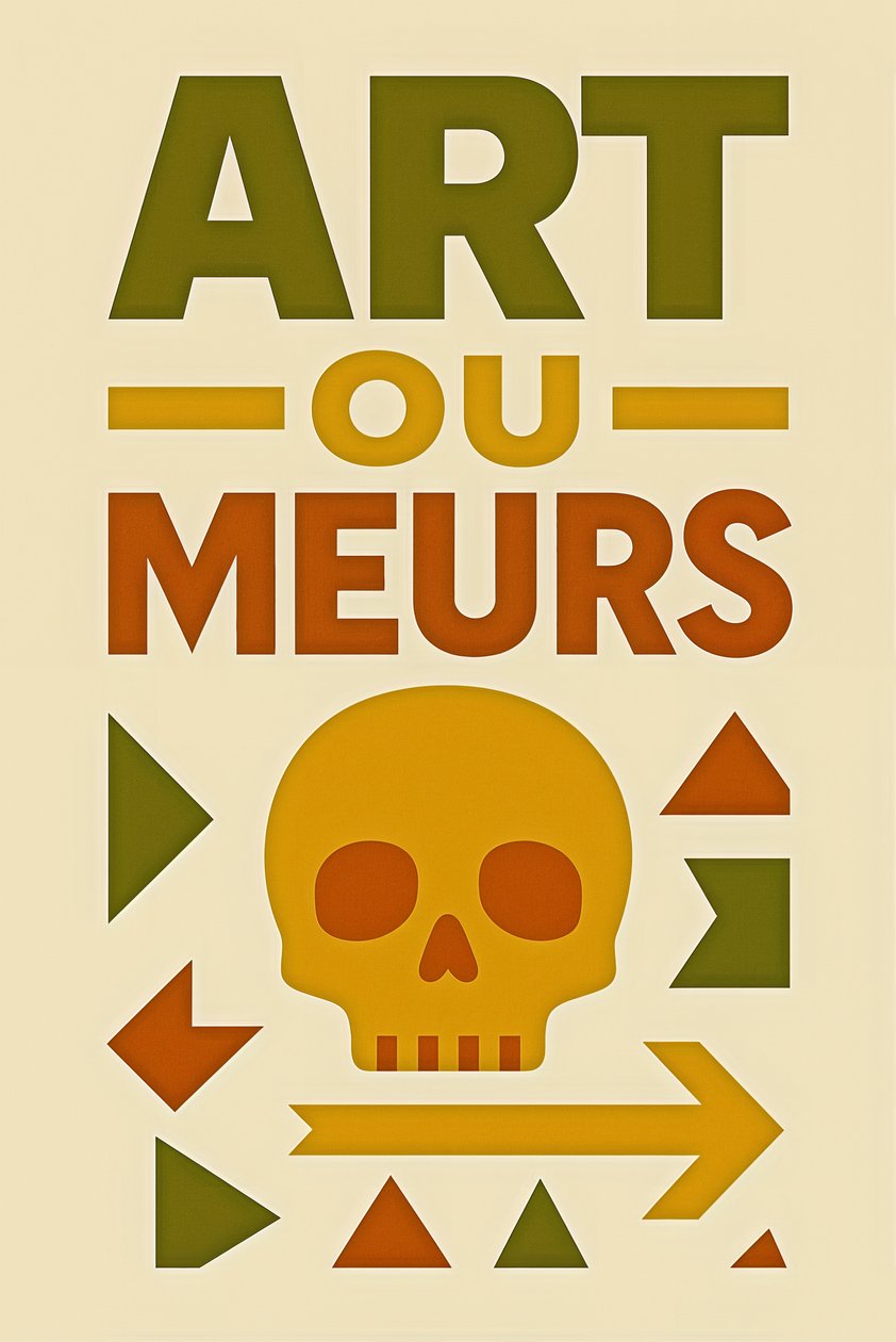 Art or Die-French, 2024 (akryl na plátně) od George Rosaly