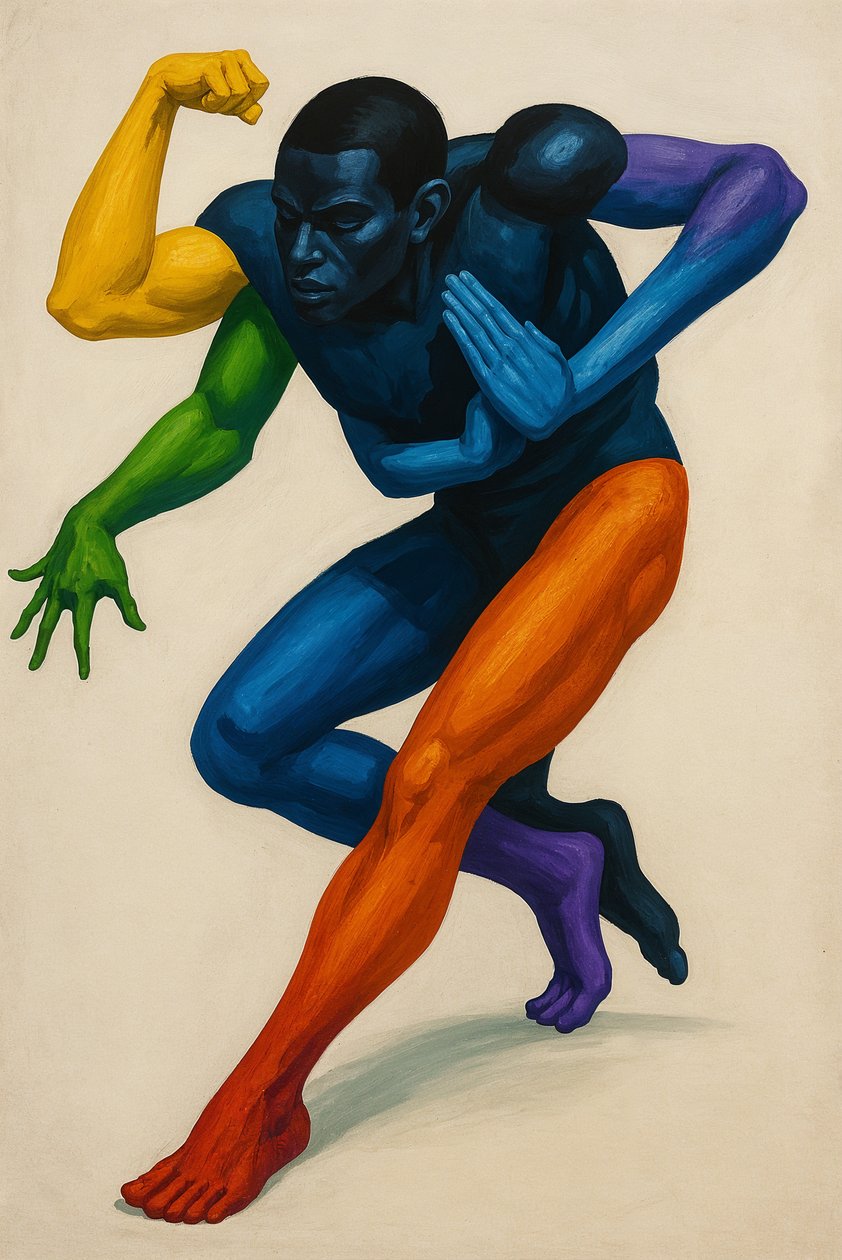 Momentum identity, 2025 (akryl na plátně) od George Rosaly