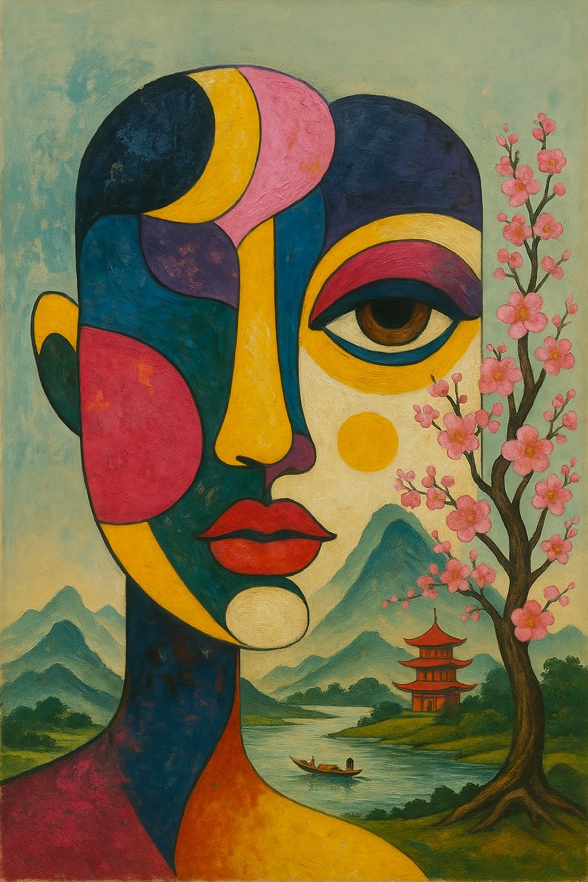 Peace in Bloom, 2025 (akryl na plátně) od George Rosaly