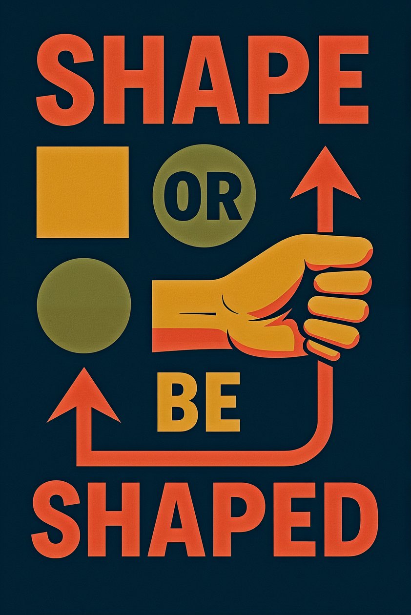 SHAPE OR BE SHAPED, 2025 (akryl na plátně) od George Rosaly