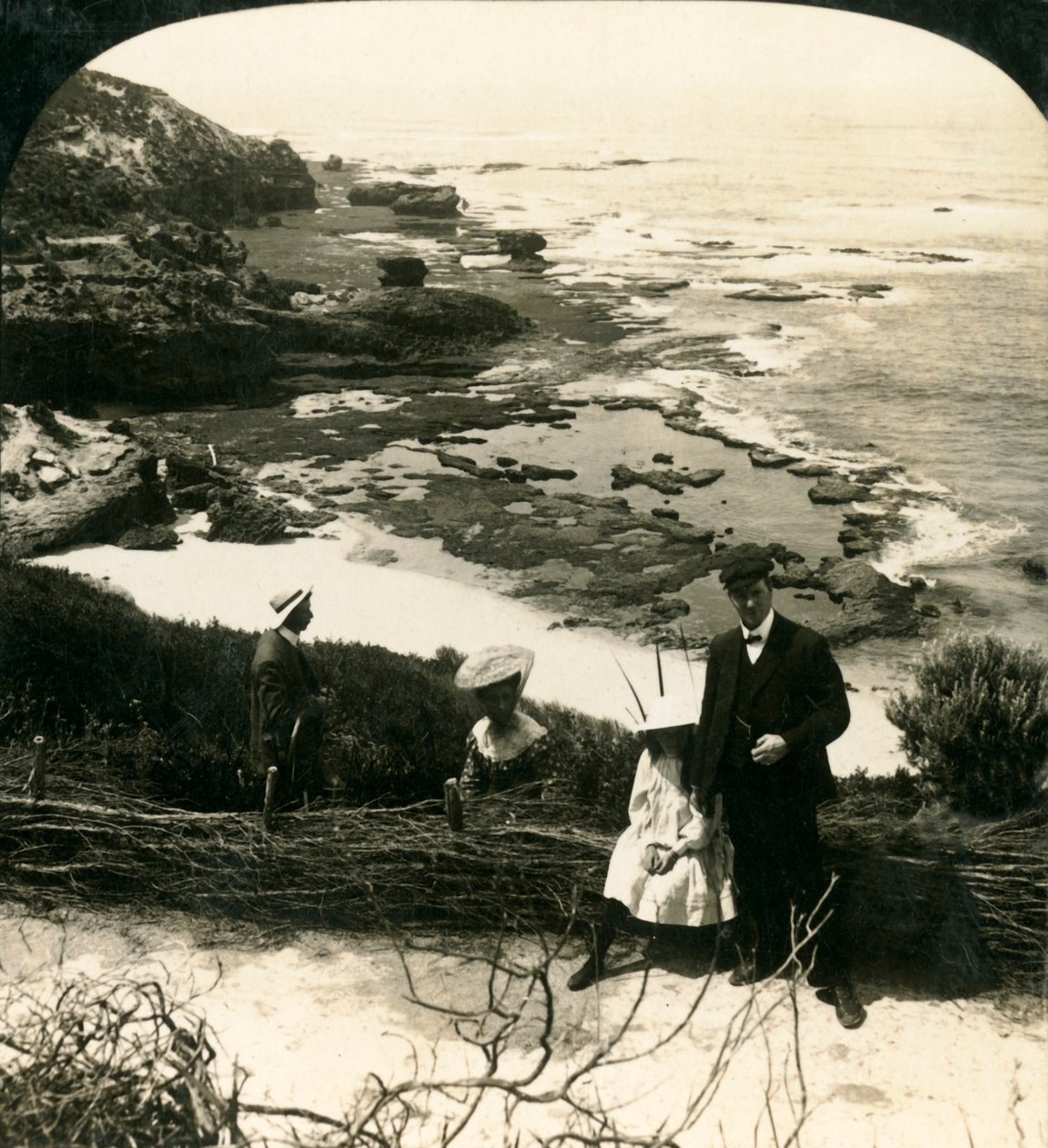Odliv na Back Beach, Sorrento, Victoria, Austrálie, c1909. od George Rose
