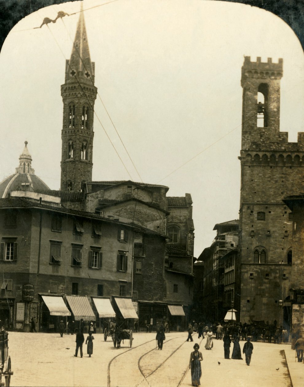Piazza San Firenze, Florencie, Itálie, c1909. od George Rose
