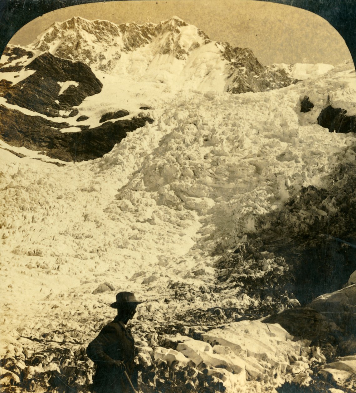 Hochstetter Ice Falls, Nový Zéland, c1909. od George Rose
