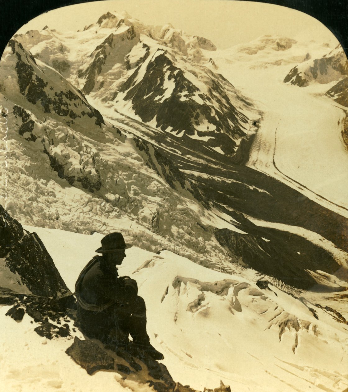 Tasmanovy a Rudolphovy ledovce, Jižní Alpy, Nový Zéland, c1909. od George Rose