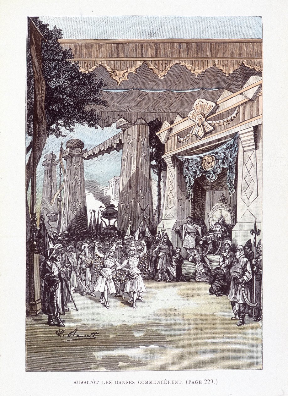 Okamžitě začaly tance (strana 229) v „“Michel Strogoff““ od Julese Verna od George Roux
