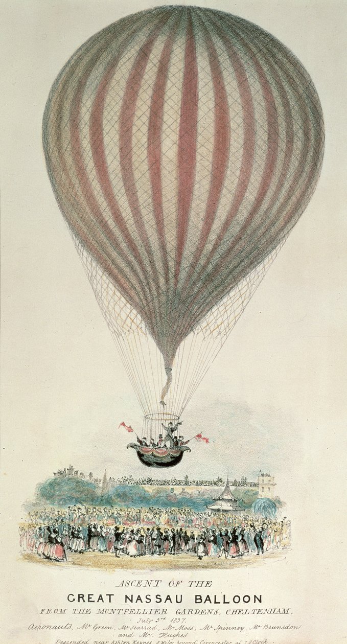 Výstup na Great Nassau Balloon, Montpellier Gardens, 3. července 1837 od George Rowe