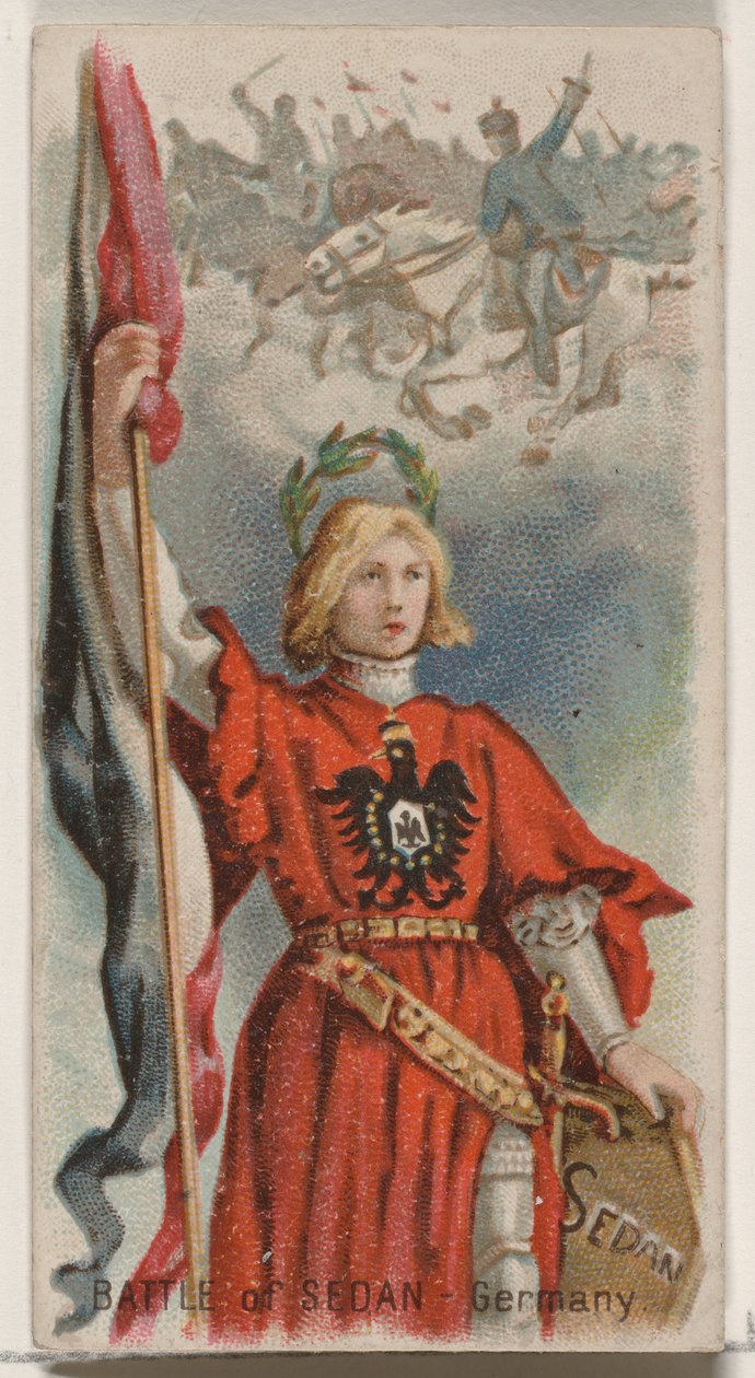 Bitva o Sedan, Německo, ze série Prázdniny N80 pro cigarety značky Duke, 1890., 1890. od George S. Harris and Sons