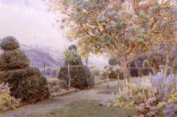 Chateau de la Cour, údolí Rhony od George Samuel Elgood