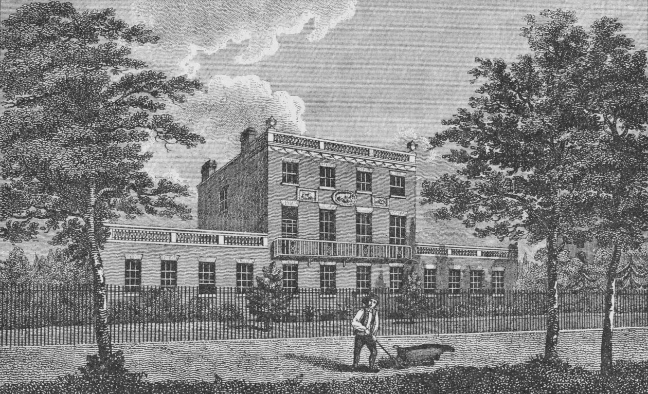 Dr. Lettsoms House, Camberwell, c1805, 1912. Umělci: Neznámý, George Samuel Elgood. od George Samuel Elgood
