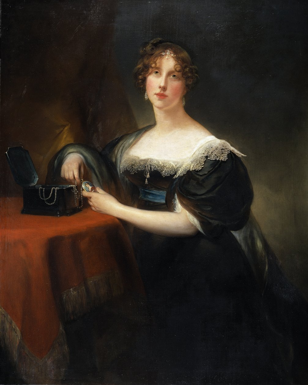 Georgiana Cavendish, hraběnka z Carlisle (olej na plátně) od George Sanders