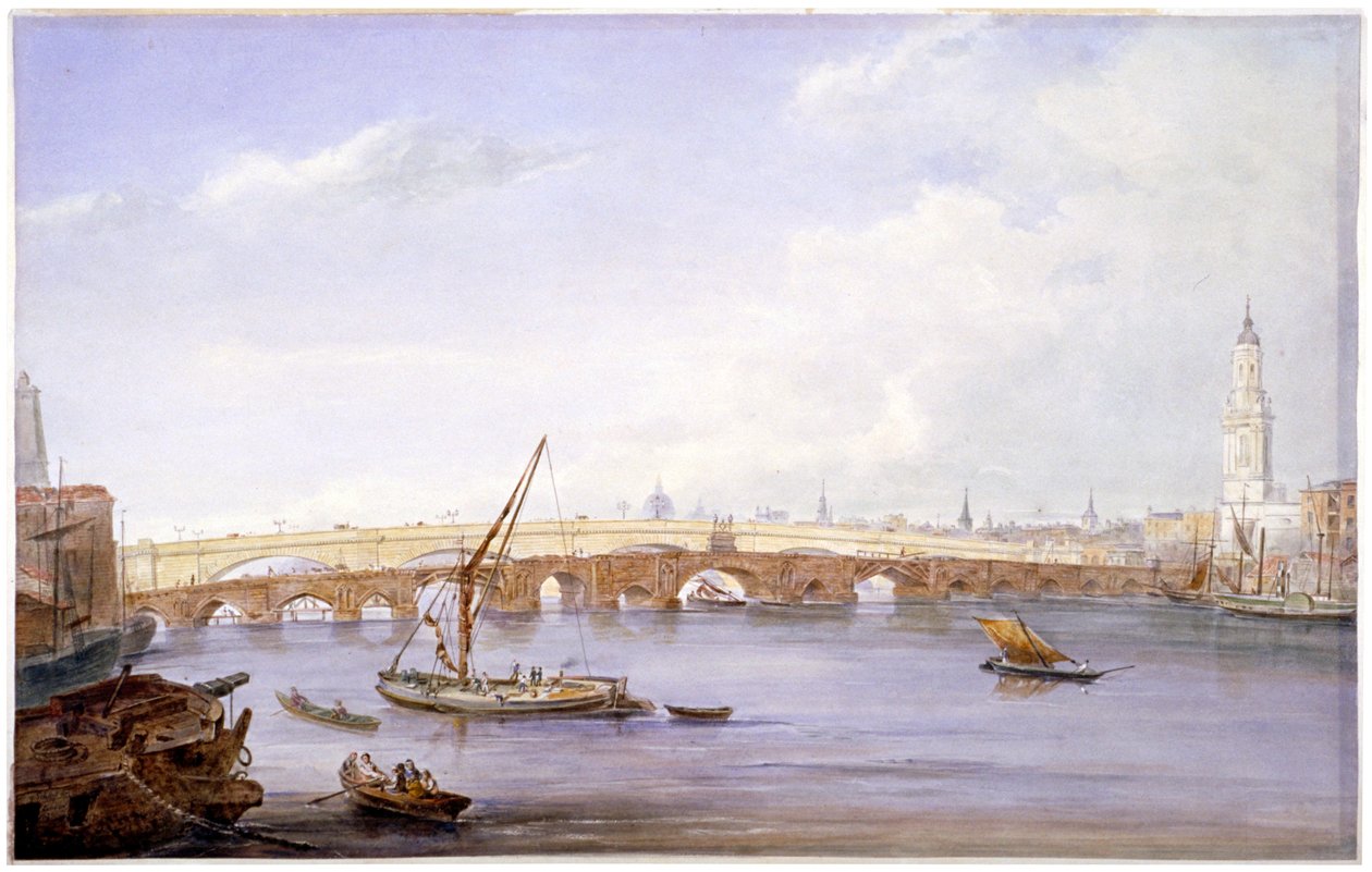 Staré a nové londýnské mosty, Londýn, 1831. od George Scharf