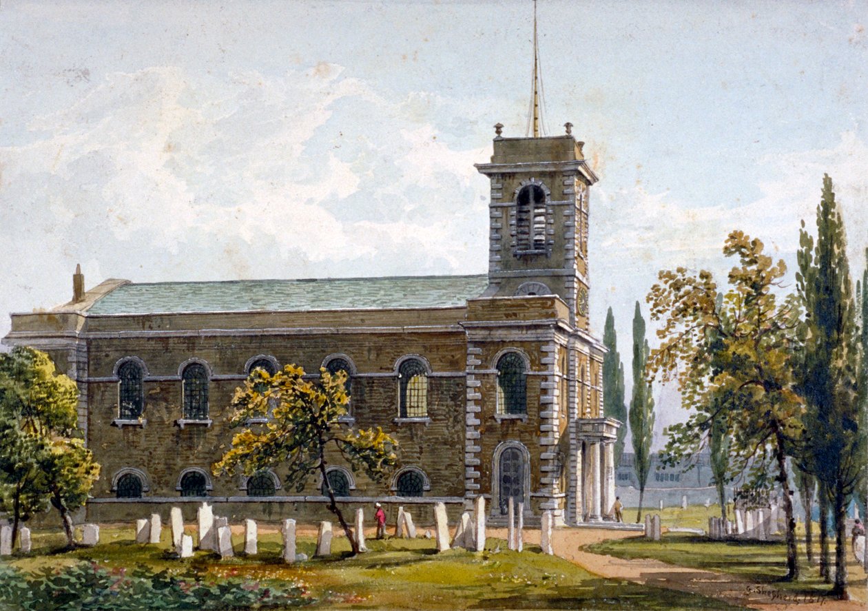 Kostel svatého Matouše, Bethnal Green, Londýn, 1817 od George Shepherd