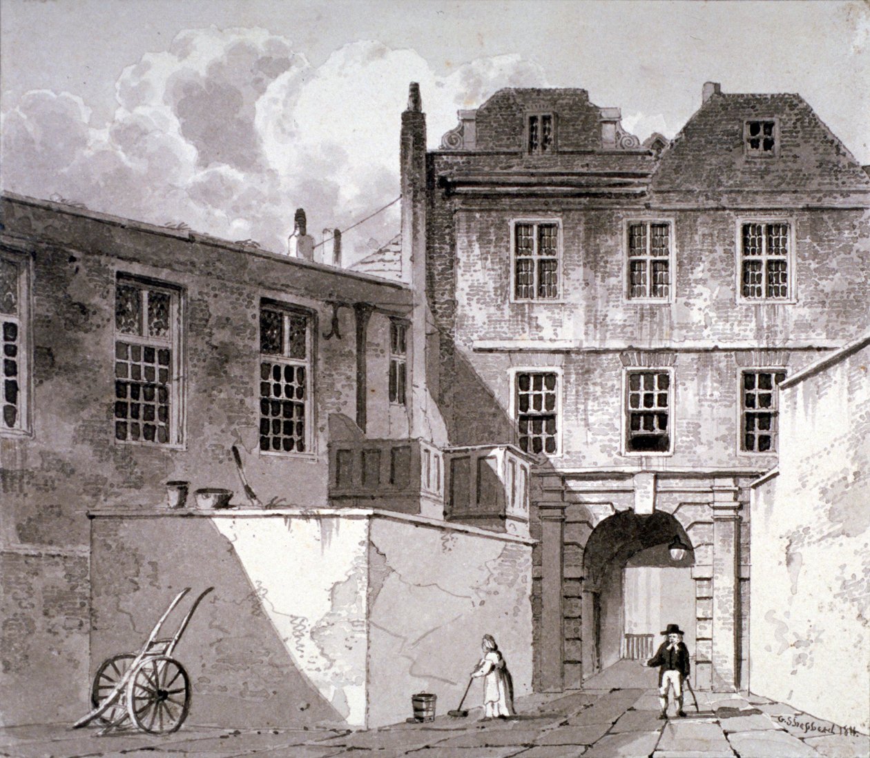 Shaftesbury House, Aldersgate Street, Londýn, 1811 od George Shepherd