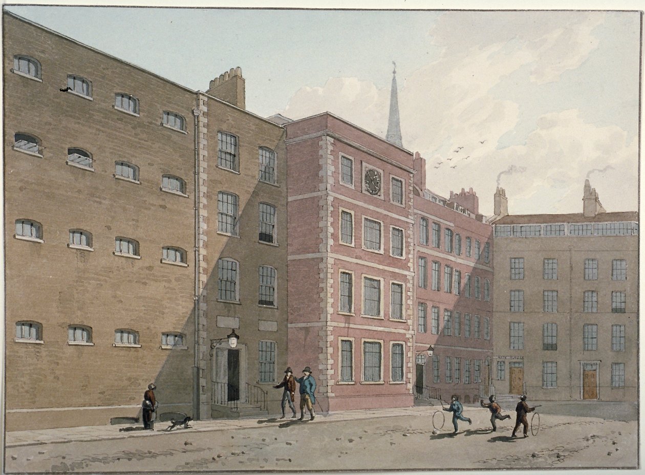 Pohled na čtyřúhelník v Bridewell, City of London, 1810 od George Shepherd