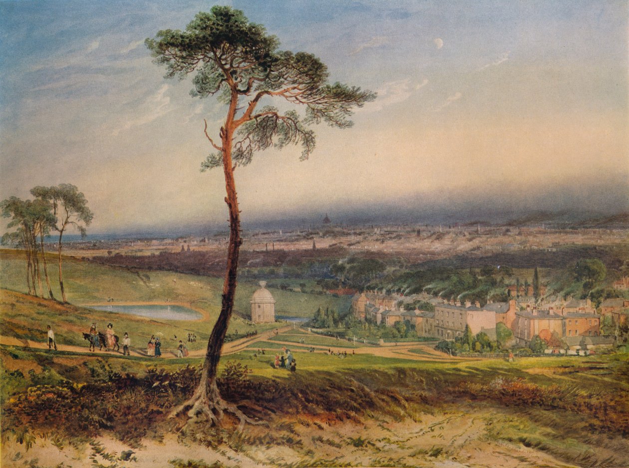 Londýn, z Hampstead, 1834 od George Sidney Shepherd