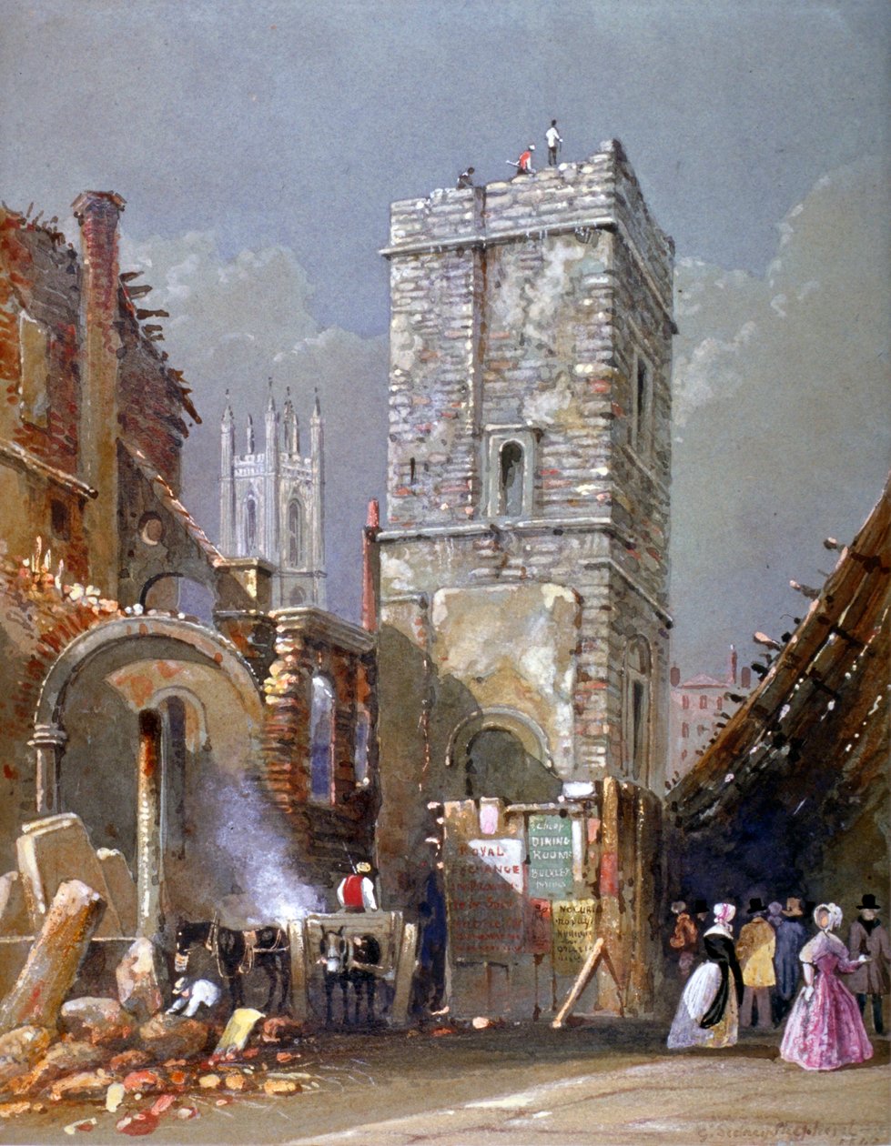 St Bartholomew-by-the-Exchange, City of London, 1842. od George Sidney Shepherd