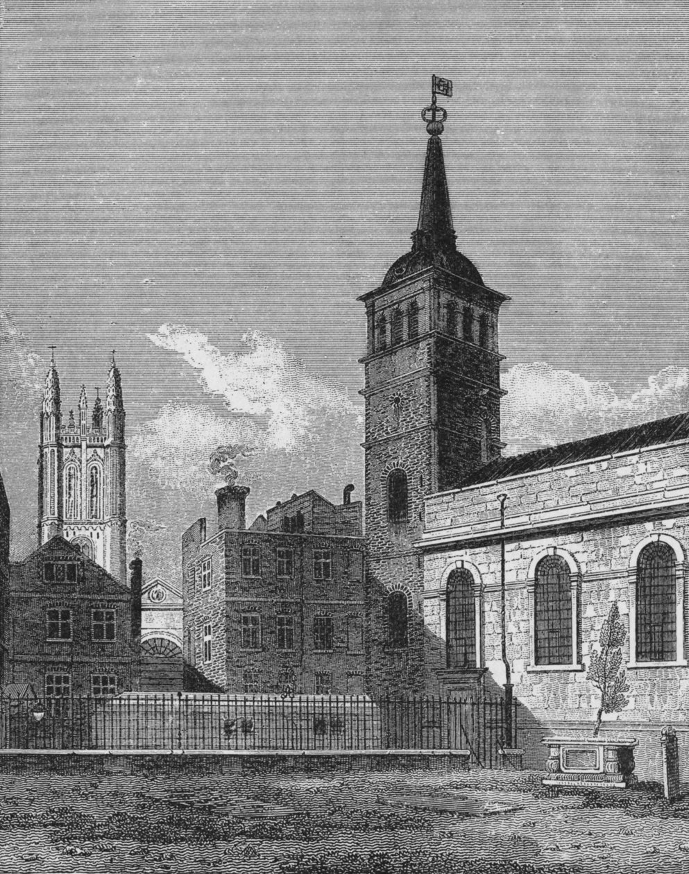 St Peters Church, Cornhill, City of London, 1811 1911 od George Sidney Shepherd
